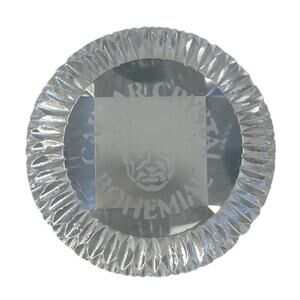 Caesar Crystal Bohemiae Paperweight Czech Cut Crystal Desk Decor Vintage